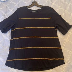 NWT Ralph Lauren Navy w/ bead embellishment shirt